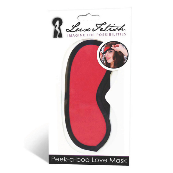 Lux Fetesh Red Peek-A-Boo Love Mask - Picture 2 of 2